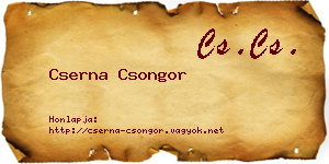 Cserna Csongor névjegykártya