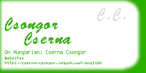 csongor cserna business card